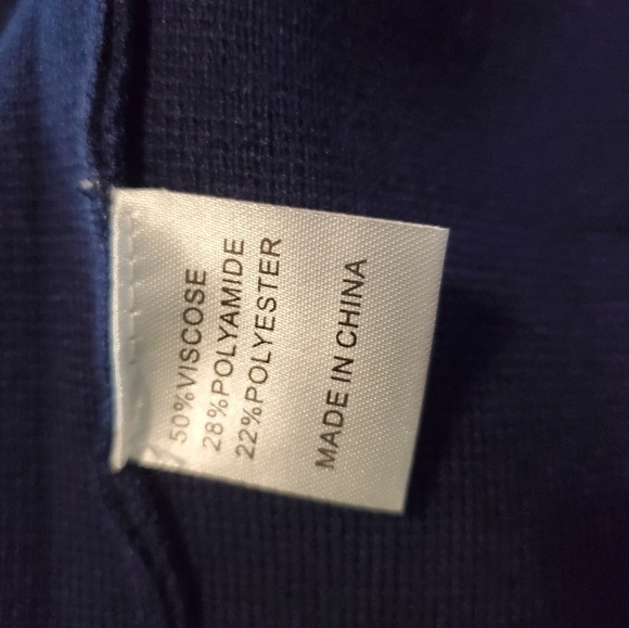 NWT Merokeety Navy Blue Open Front Midi Length Cardigan Size Large, Classic - Picture 7 of 9